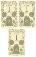 2007. Ónod I Poltura (3db) sorszámkövetők "001080 - 001082" T:AU