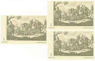 2007. Ónod I Poltura (3db) sorszámkövetők "001080 - 001082" T:AU