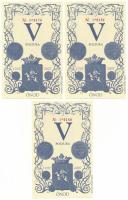 2007. Ónod V Poltura (3db) alacsony sorszámmal, sorszámkövetők "000179 - 000181" T:UNC