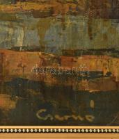 Csernó Judit (1925-2000): Sziget, 1974 körül. Olaj, vászon, jelzett, hátoldalán Képcsarnok Vállalat ...