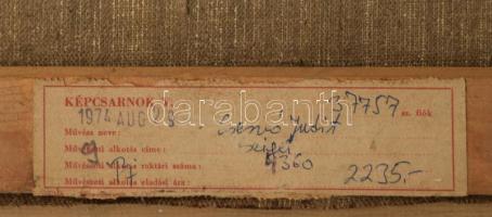 Csernó Judit (1925-2000): Sziget, 1974 körül. Olaj, vászon, jelzett, hátoldalán Képcsarnok Vállalat ...