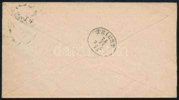 1873 5kr díjjegyes boríték / PS-cover "FIUME / P.M."