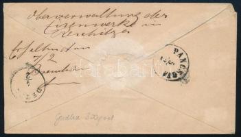 ~1869 5kr díjjegyes boríték, kék "RESCHITZA" / PS-cover with blue "RESCHITZA" (G...