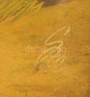 Szekeres Emil (1934-2019): Présházak. Olaj, farost, jelezve jobbra lent. Hátoldalán Képcsarnok Válla...