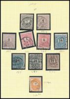 1898 10 db Feketeszámú krajcáros bélyeg B3 vízjelállással, ritka! (106.000)