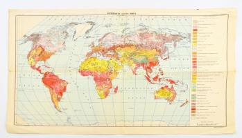 1954 A világ talajtérképe + a Szovjetunió talajtérképe, 2 db orosz nyelvű térkép, 32,5x46 cm és 32,5...