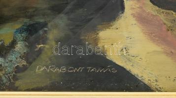 Darabont Tamás (1930-): Csűr, 1973 körül. Olaj, farost, jelzett. Hátoldalán Képcsarnok Vállalat címk...