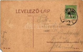 Temesvár, Timisoara; Küttl tér, villamos. W.L. 141. / square, tram (EM)