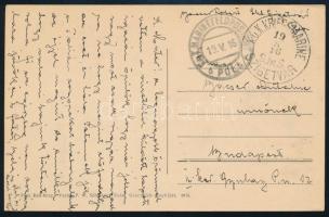 1916 Tábori posta képeslap / Field postcard "S.M.S. SZIGETVÁR"