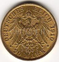 D. Reich/Poroszország 1910 20M 7,965g  arany II. Wilhelm T:3+ aranyáron !