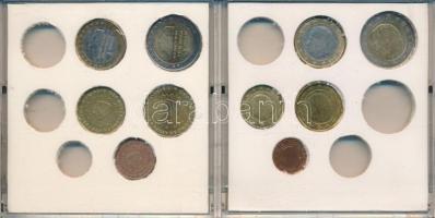 Belgium 2001-2002. 1c-2E (5x) hiányos forgalmi összeállítás + Hollandia 2002. 1c-2E (5x) hiányos for...