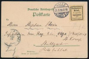 1899 Képeslap / Postcard "Soldaten-Brief"