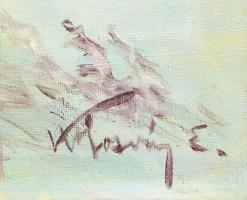 Kolozsváry Endre (1901-?): Lovasszán. Olaj, vászon, jelzett. 75×100 cm