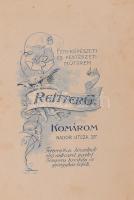 cca 1890 Családi fotó, keményhátú fotó, Komárom, Reitter G. műterméből, vágott, 10x14 cm