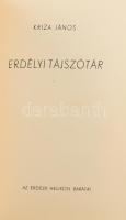 Kriza János: Erdélyi tájszótár. Az Erdélyi Helikon Barátainak ajándékkönyve. Bp., [1940], Révai-ny.,...