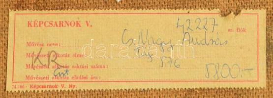 Cs. Nagy András (1927-2009): Táj, 1975 körül. Olaj, farost, jelzett. Hátoldalán Képcsarnok Vállalat ...