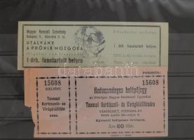 2 darab régi jegy, Utalvány a Phönix Mozgóba, Kedvezményes belépőjegy a Tavaszi Kertészeti- és Virágkiállításra, egyik hiánnyal