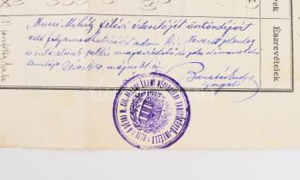 1878-1942, 5 darab változatos régi erdélyi papírrégiség, közte iskolai értesítő, bizonyítvány, halot...