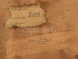 Gera Éva (1923-1996): Csendélet. Olaj, farost, jelzett. Hátoldalán Képcsarnok Vállalat címkéjével. Ü...