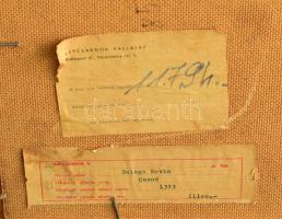 Balogh Ervin (1925-2020): Csend, 1985 körül. Olaj, farost, jelezve középen balra. Hátoldalán Képcsar...