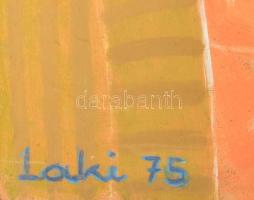 Laki Ida (1921-2015): Olvasósarok (olvasó), 1975. Olaj, farost. Jelzett. Hátoldalán Képcsarnok Válla...