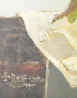 Somogyi-Soma László (1927-2004): Akácvirág, 1977. Olaj, farost. Jelzett. Hátoldalán autográf felirat...