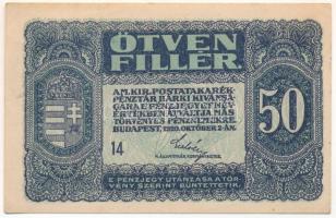 1920. 50f "14" T:AU, sarokhajlás Adamo K2