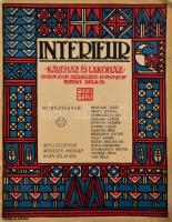 1912 Interieur kávéház és lakóház. Szerk.: Kovács Béla. I. évfolyam 1. szám. Bp., Jókai-ny., 39+1 p. Rendkívül gazdag fekete-fehér képanyaggal, fotókkal, tervekkel (Löffler Béla, Márton Imre...stb.), valamint Földes Imre (1881-1948) grafikus által tervezett szecessziós "EMKE Kávéház Budapest Szerda Mai Különlegességek" menükártyatervvel. Érdekes írásokkal, Szomaházy István, Taussig Béla, Márton Imre, Róth Zsigmond és mások írásaival. A borító Gáblik Antal munkája. Kiadói szecessziós illusztrált papírkötés, kissé foltos borítóval, jó állapotban. Ritka!