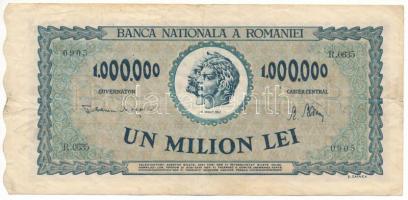Románia 1947. 1.000.000L "R.0635 0905" T:F Romania 1947. 1.000.000 Lei "R.0635 0905" C:F Krause P#60a