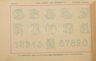 cca 1910 Das A-B-C der Stickerin. Eine Zusammenstellung moderner Formen und Moster für Platt- und Fl...