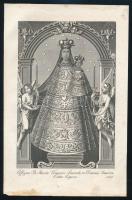 1836 A lorettói Szűz Mária kegyképe a Sopron melletti Kópházán (Effigies B. Mariae Virginis Laureti, in Dioecesi Jaurin. Cottu Sopron). Rézmetszet, papír, kis lapszéli foltokkal, 18x11 cm. [In: Jordánszky Elek: Magyar országban 's az ahoz tartozó részekben lévő Bóldogságos Szűz Mária kegyelem' képeinek rövid leírása. Pozsony, 1836.]