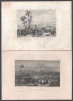 10 db olasz és afrikai helyszíneket ábrázoló acélmetszet (köztük Albert Henry Payne munkái), változó...