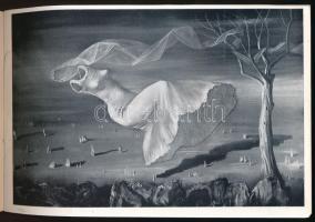 1965 Molnár C. Pál festőművész kiállítási katalógus 4p + 20 t. és a művész névjegykártyája