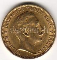 D. Reich/Poroszország 1910 20M 7,965g  arany II. Wilhelm T:3+ aranyáron !