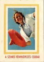 1941 A színes fényképezés csodái. Benser Walther színesfotó-specialista soproni bemutatójának reklámlapja / Hungarian coloured photograph advertisement + "1791-1941 GRÓF SZÉCHENYI ISTVÁN SZÜLETÉSÉNEK 150. ÉVFORDULÓJA" So. Stpl (fl)