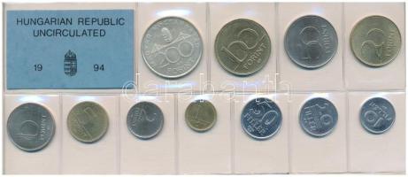 1994. 10f-200Ft (11xklf) forgalmi sor fóliatokban, benne 1994. 200Ft Ag "Deák" T:UNC