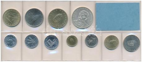 1994. 10f-200Ft (11xklf) forgalmi sor fóliatokban, benne 1994. 200Ft Ag "Deák" T:UNC