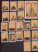 OKtóberi szocialista forradalom 18 db gyufacímket + 1 db fázisnyomat fekete szín nélkül