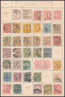 79 db Krajcáros és Turul bélyeg berakólap mindkét oldalán