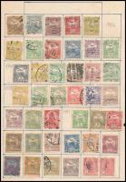 79 db Krajcáros és Turul bélyeg berakólap mindkét oldalán