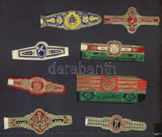 247 darab szivarcímke, benne régi magyar is betűk szerint rendezve / 247 cigar-labels