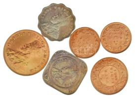 Brit-India 1918-1936. 1/12A-2A "V. György" (6xklf) T:AU,XF British India 1918-1936. 1/12 Anna - 2 Annas "George V" (6xdiff) C:AU,XF