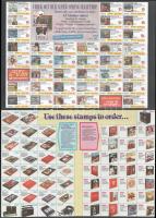 Nagy-Britannia Tavaszi újság és magazin válogatás, 67 klf érték hajtott ívben + kazetták és CD-k reklámbélyeg hajtott ív