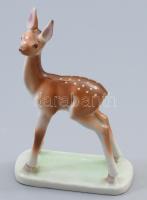 Drasche őzgida, jelzett, kézzel festett, hibátlan, m: 15,5 cm