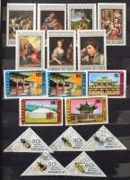 Mongólia 1962-1987 511 klf bélyeg, köztük sorok és önálló értékek + 3 db blokk, 12 fekete lapos, jó minőségű A/4-es berakóban