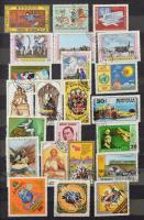 Mongólia 1962-1987 511 klf bélyeg, köztük sorok és önálló értékek + 3 db blokk, 12 fekete lapos, jó ...