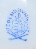 Herendi 2 darab kisváza, jelzett, klf jelzéssel, egyik Viktória mintás, kis kopással, m: 5-8 cm