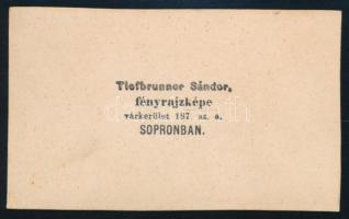 cca 1860-1870 Sopron, utcakép a Szent Júdás Tádé (Domonkos) templommal, keményhátú fotó Tiefbrunner ...