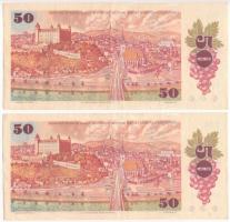Csehszlovákia 1987. 50K (2x) "F 03 991501 + F 03 991844" T:F, szép papír
Czechoslovakia 1...