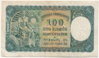 Szlovákia 1940. 100K "SPECIMEN" (minta) perforációval, csehszlovák bélyeggel, "M3 301...